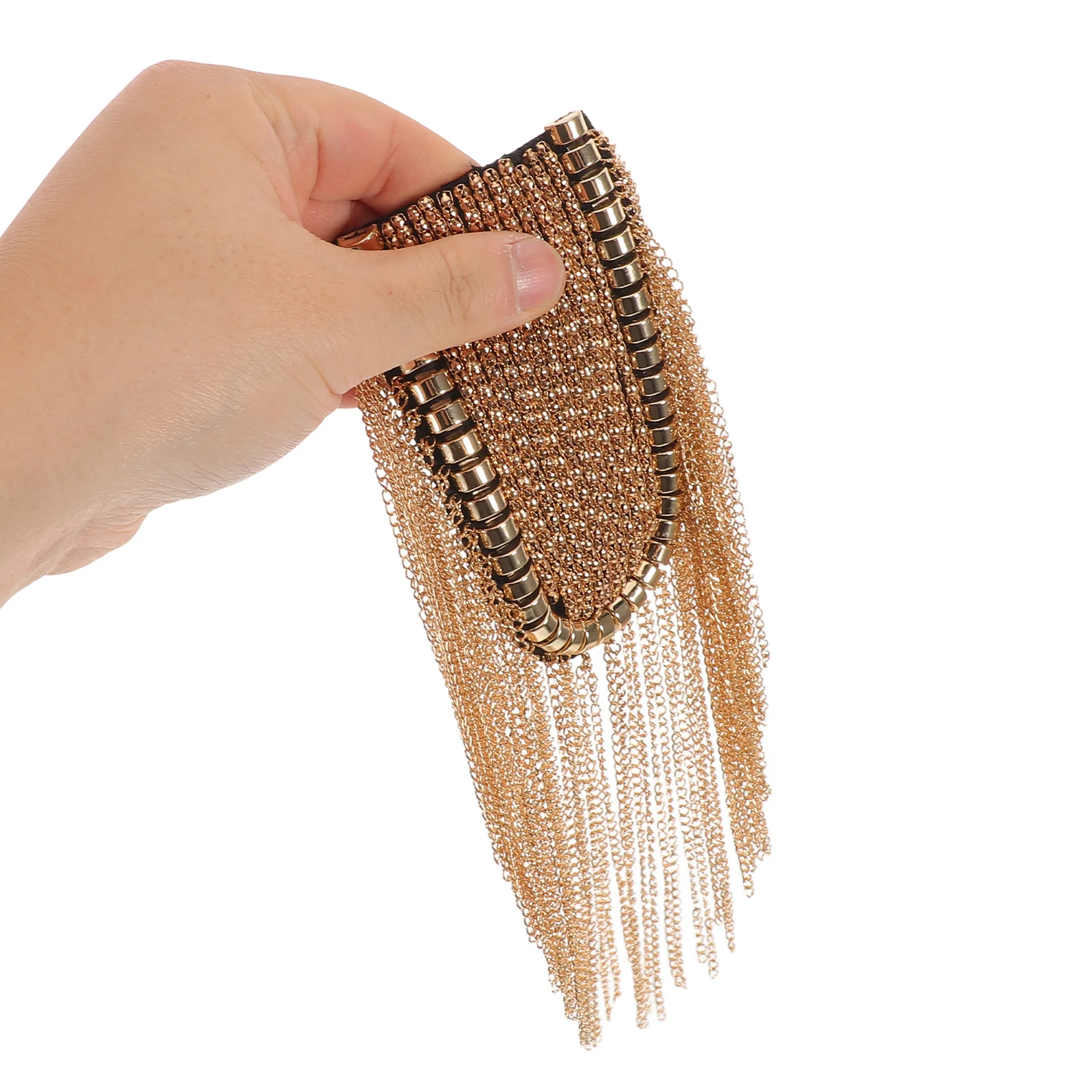 

2pcs Chains Tassel Shoulder Epaulettes Gold Metal Fringe Patches For Jacket Suit Uniform Punk Cosplay Festival Wear Handicraft