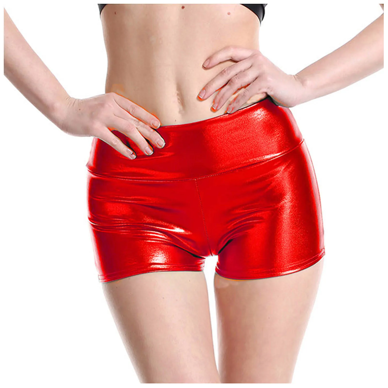 

Women Leather Sexy Casual Shorts Bare Buttocks Slim Mini Hot Lingerie Short Pants Mujer Spring Summer Club Party Stage Cortos