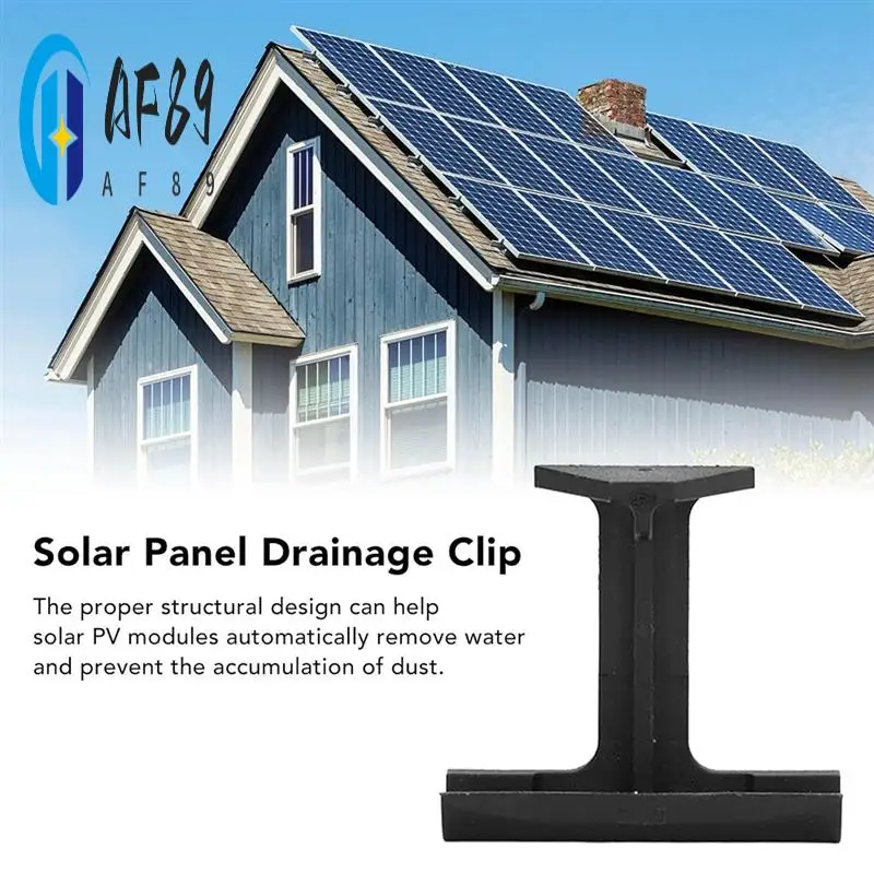 AF89-30Piece 35Mm Solar Panel Water Drainage Clips PV Modules Clips Black Clips For Water Drain Photovoltaic Panel Water Drain C