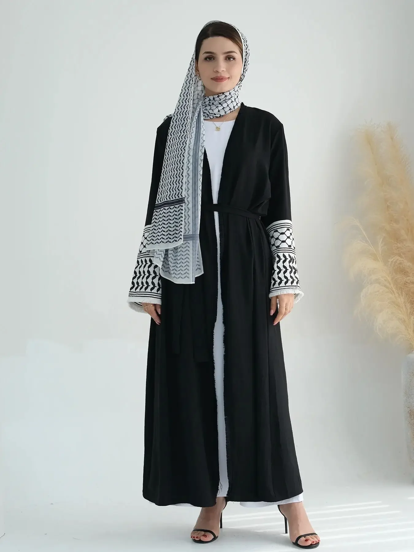 

Белое черное кимоно Абая Дамен Дубай Турция Ислам Сабая Мусульманские платья Абая для женщин Джалабия Кафтан Марокаин Femme Djellaba