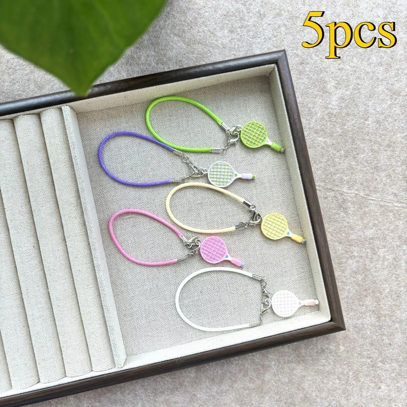 

For 15-17cm Doll Mini DIY Tennis Racket Dress Up Plush Toy Accessories Dollhouse Hanging Neck Accessories Dollhouse Pendant