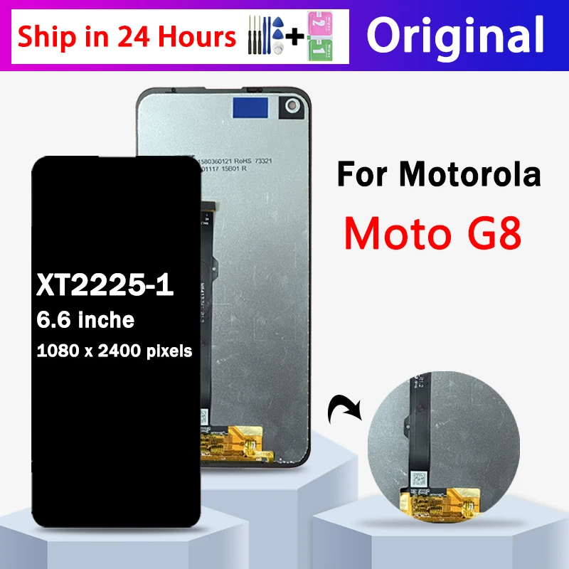 

6.4"Original For Motorola Moto G8 LCD XT2045-1 XT2045-2 XT2045-5 Display Touch Screen Digitizer Assembly For MOTO G8 Display