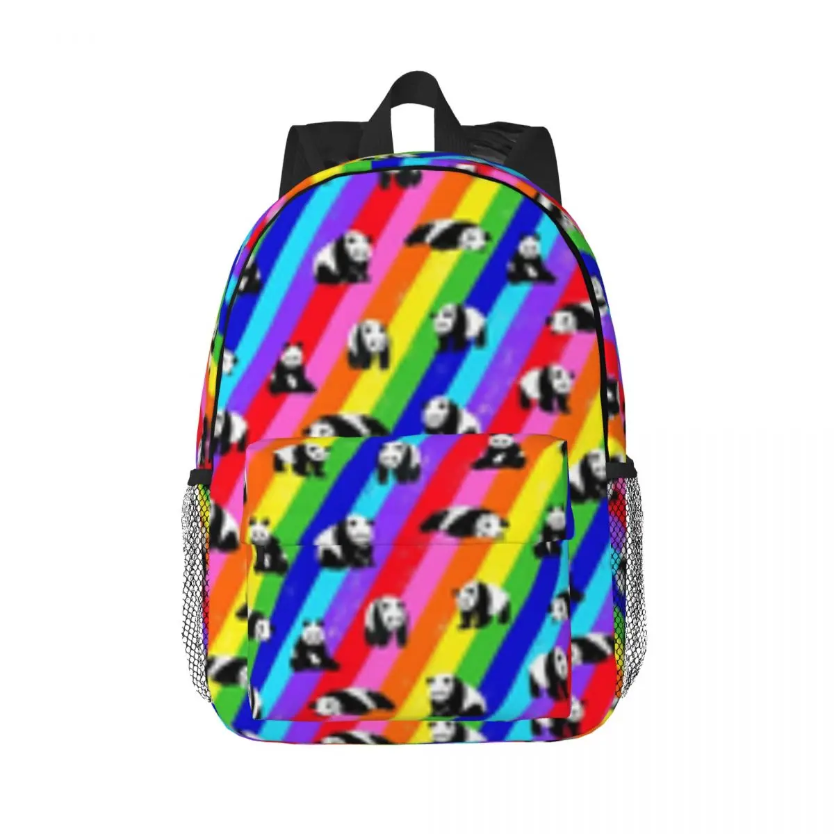 

Panda Rainbow Pattern New Fashion High Capacity Waterproof College Backpack Trendy Laptop Travel Book Bag 15inch