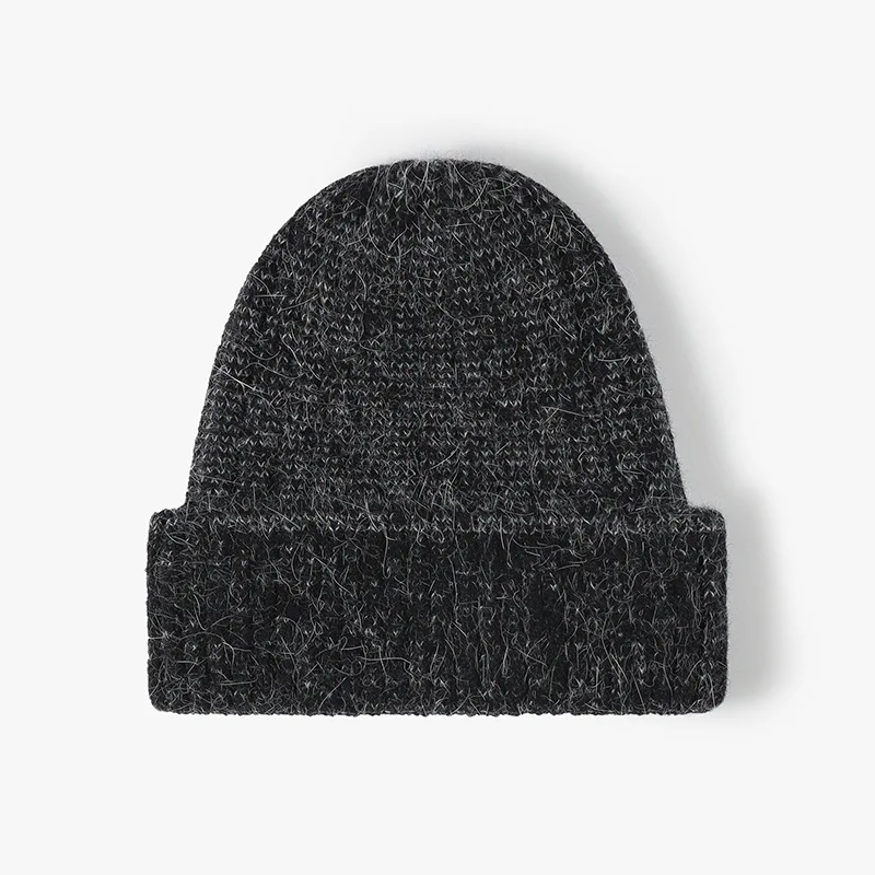 

Autumn Rabbit Fur Warm Thick Winter Hat Hugger Toque Cap Stocking Head Watch women Outdoor Woolen Men Knitted 8M81