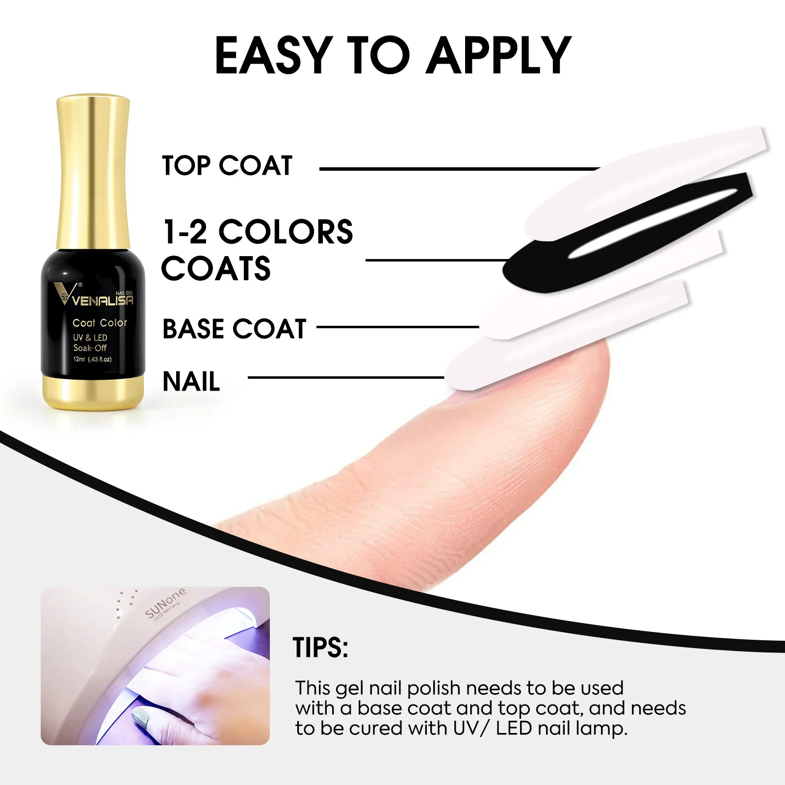 # 1004 VENALISA Nagelgelpoliermittel Hema TPO Free Semi Permanent Jelly Nude Pink Color Soak Off UV LED Ultra Diamond Lack 12 ml – Detail 17
