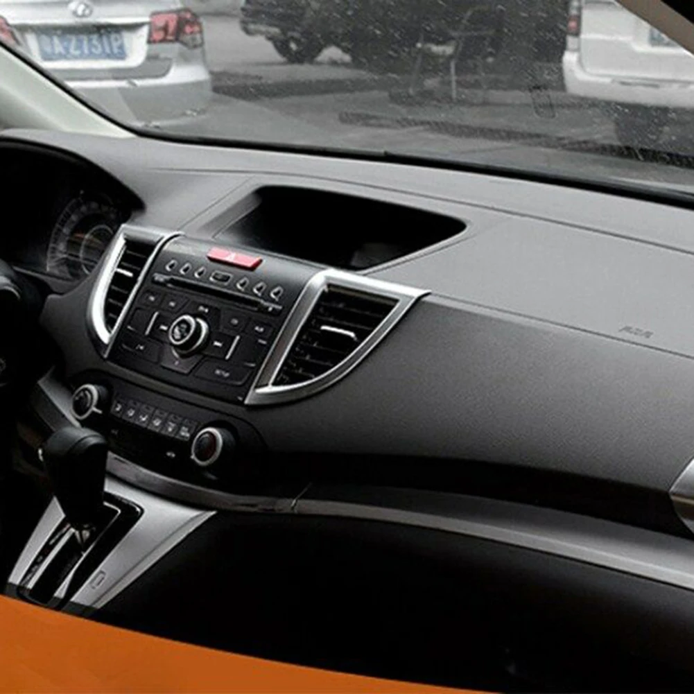 منفذ هواء أمامي للسيارة من الكروم ABS ، غطاء تهوية لمكيف الهواء لسيارة هوندا CRV لوحة