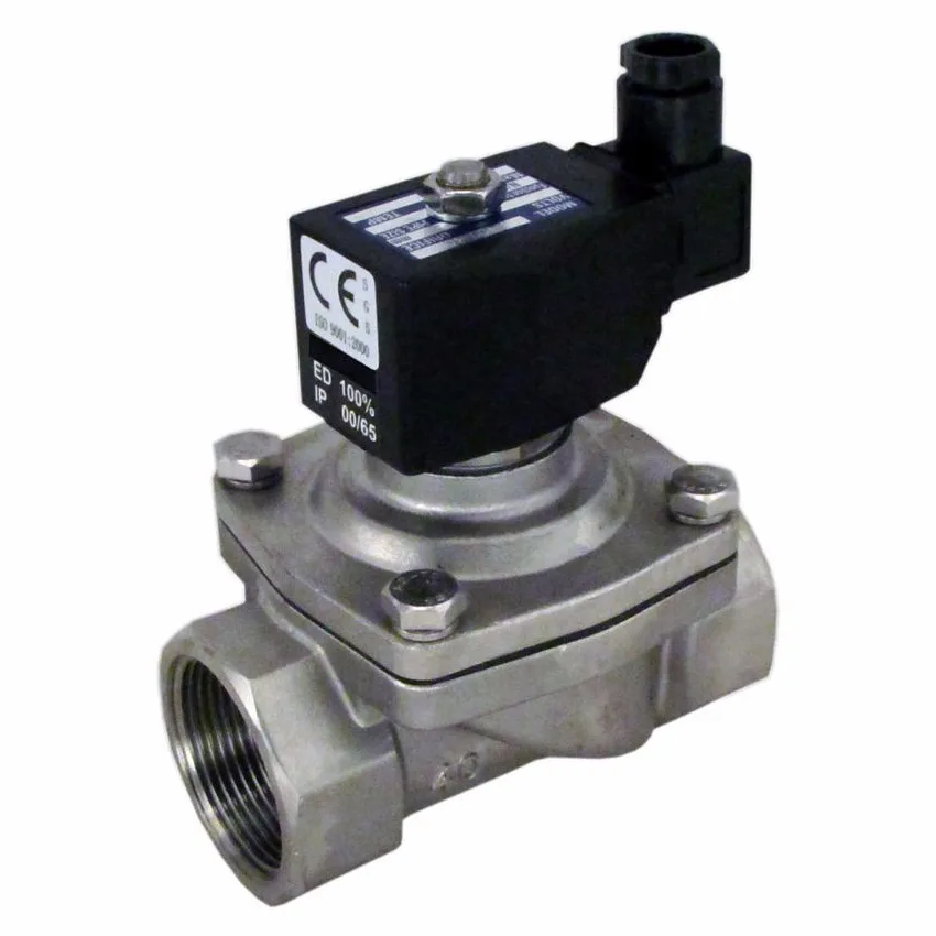 Detalhe 2 de Válvula solenoide 1/4'' Stainless Steel Electric Solenoid Water Valve FKM 2S025-08 AC220V with OEM Customization Support Água e vapor