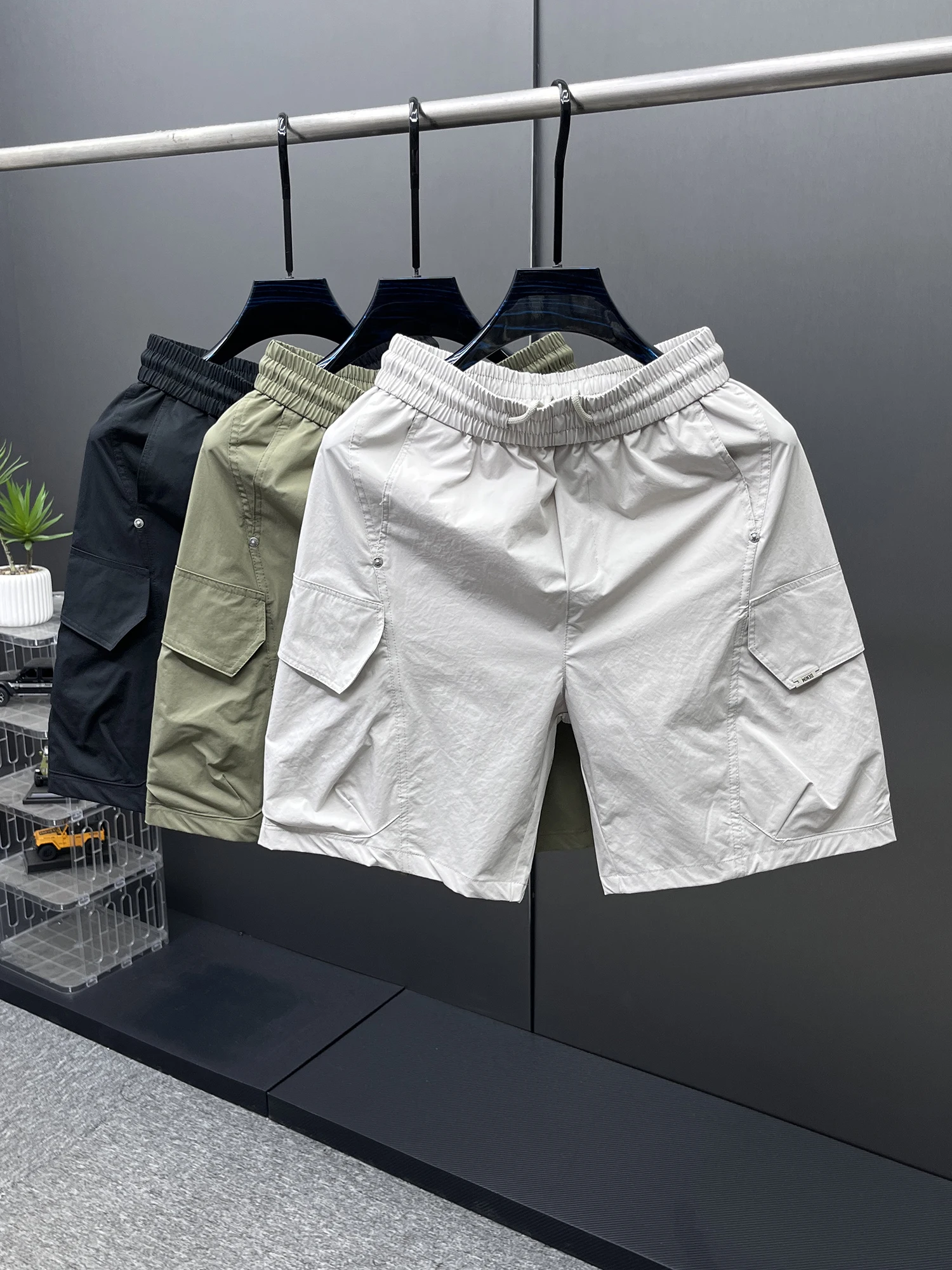

American High Street Multi-ket Workwear orts Men's Loose Youthful Qui-Dry Sport Pants Summer New Sle Faionable