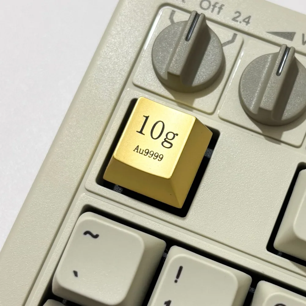 10g 골드 테마 키캡 맞춤형 CNC 아연 합금 체리 R4 ESC 1U 기계식 키보드 게임 액세서리용 키캡