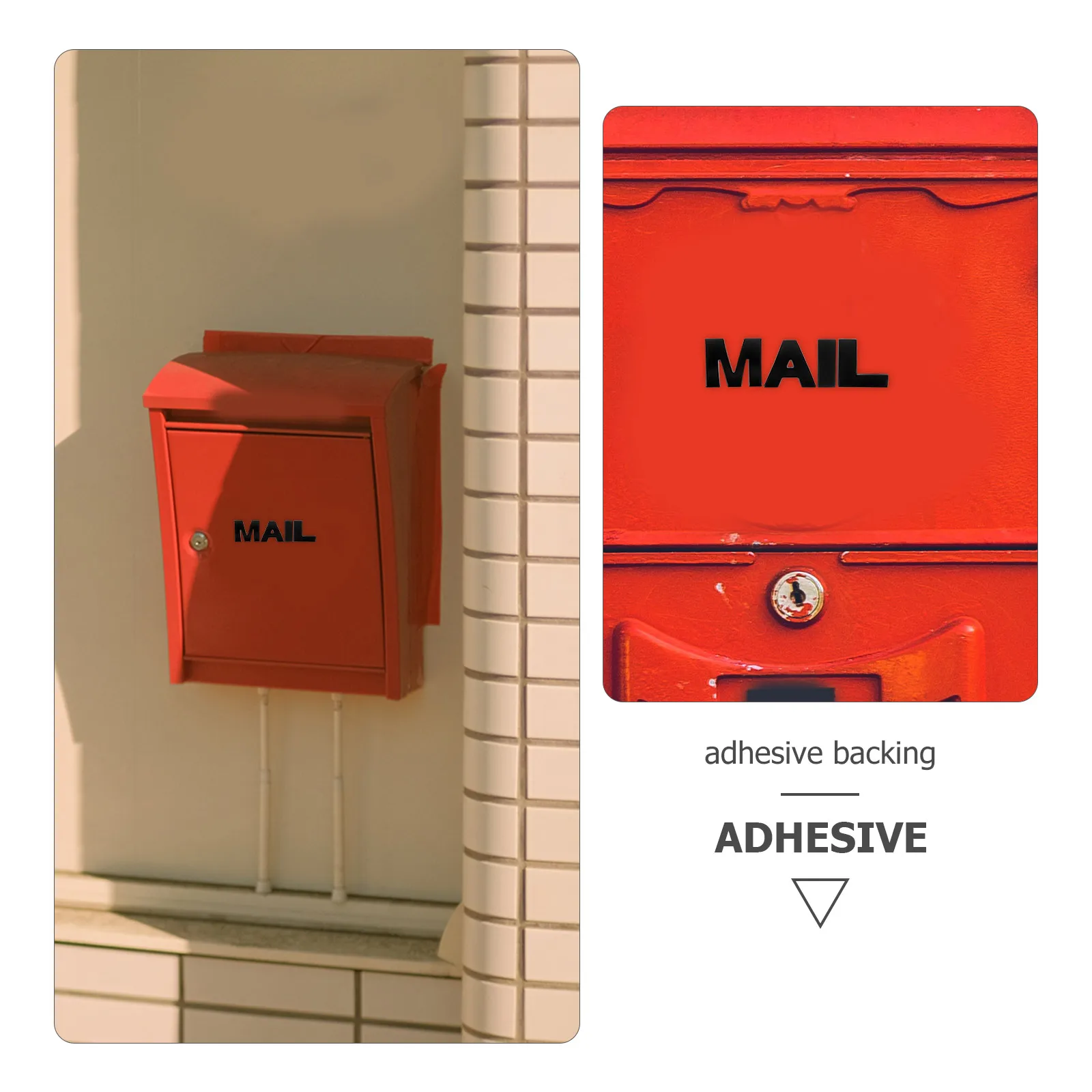 

4 Pcs Mailbox Letters Black English Decals Adhesive Stickers Waterproof Sunproof Removable Letter Alphabet Decor