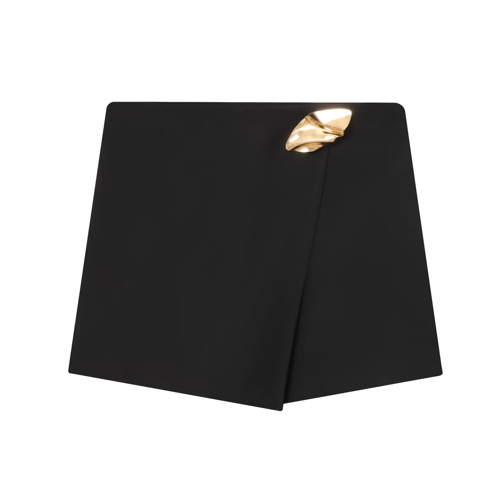 ZEVITY 2026 Women Fashion Metal Design Asymmetrical Mini Skirt Shorts Lady Side Zipper Hot Shorts Chic Pantalone Cortos QUN9523