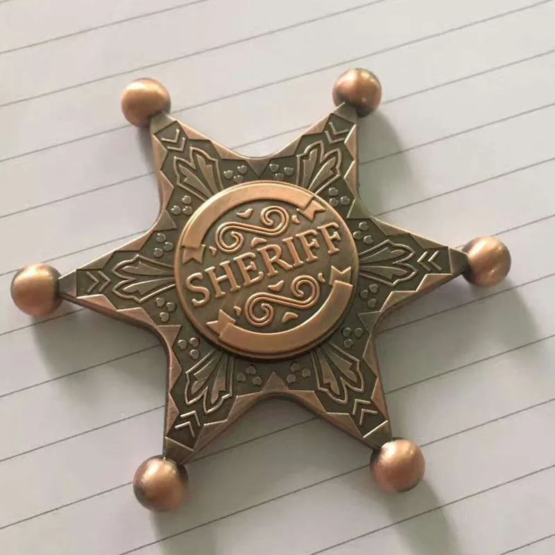 

Спиннер Sheriff EDC, металлический волчок, наконечник, гироскоп, снимающие стресс, игрушки, вращающийся антистресс для детей, аутизм
