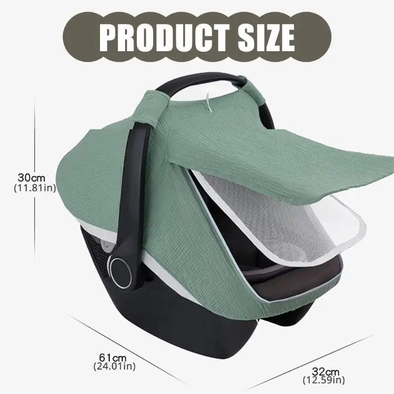 U13F Nhẹ Cho Bé Ghế Vải Cotton Thoáng Khí Tấm Che Nắng Bảo Vệ Trẻ Sơ Sinh Giỏ Đựng Tán