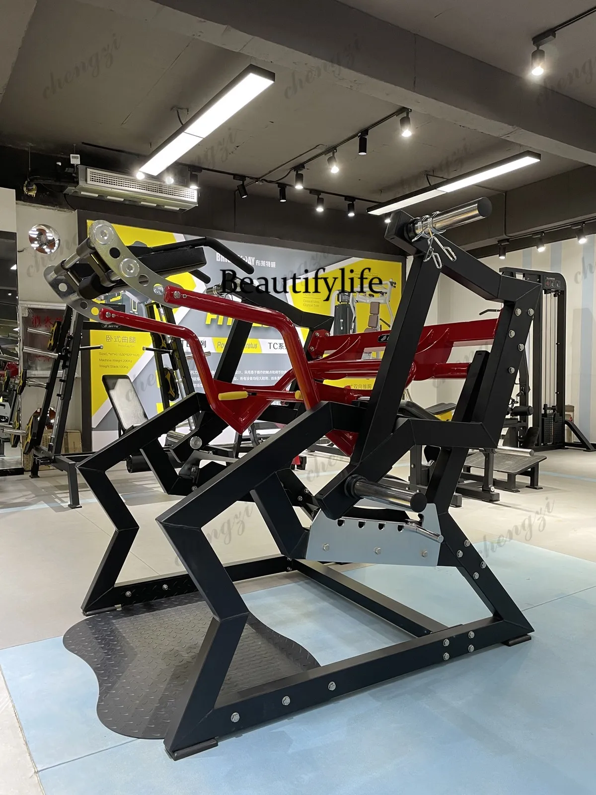 Commercial hack squat machine, backward kick machine, gym leg training equipment, leg kicking machine