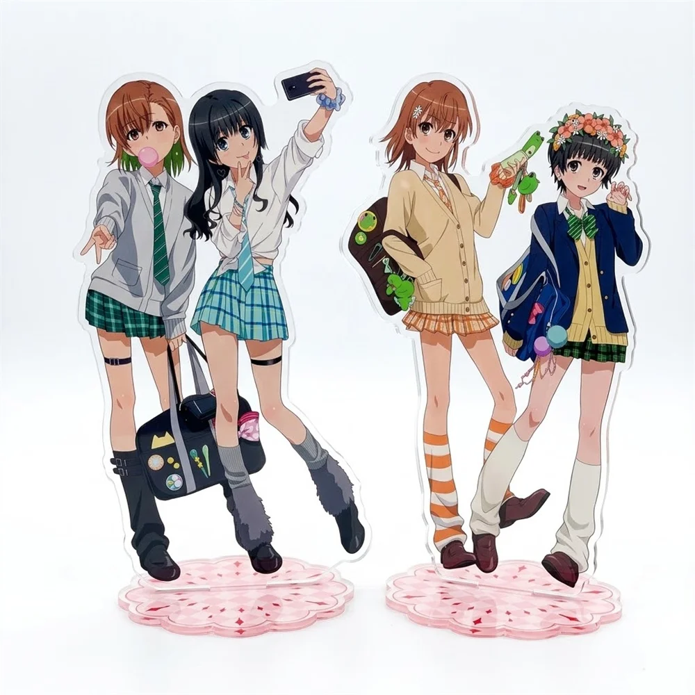 15CM Anime A Certain Scientific Railgun Acrylic Keychain Stand Model Ornament Accessories Goods Christmas Gifts