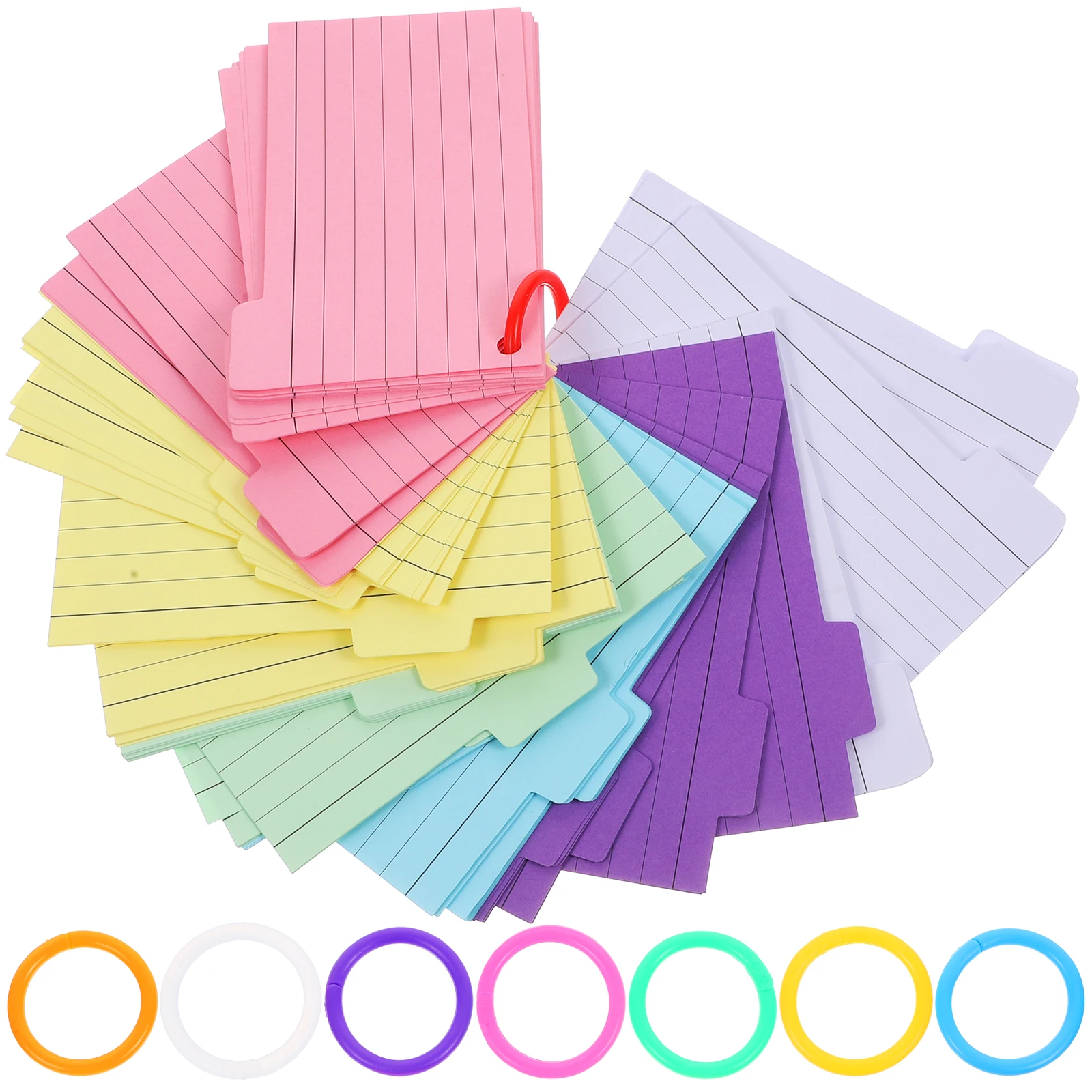 

Six Color 300 Sheets Coil Bound Index Cards Note Pads for Study Office Lined Mini Memo Student Notepads Spiral Ringed
