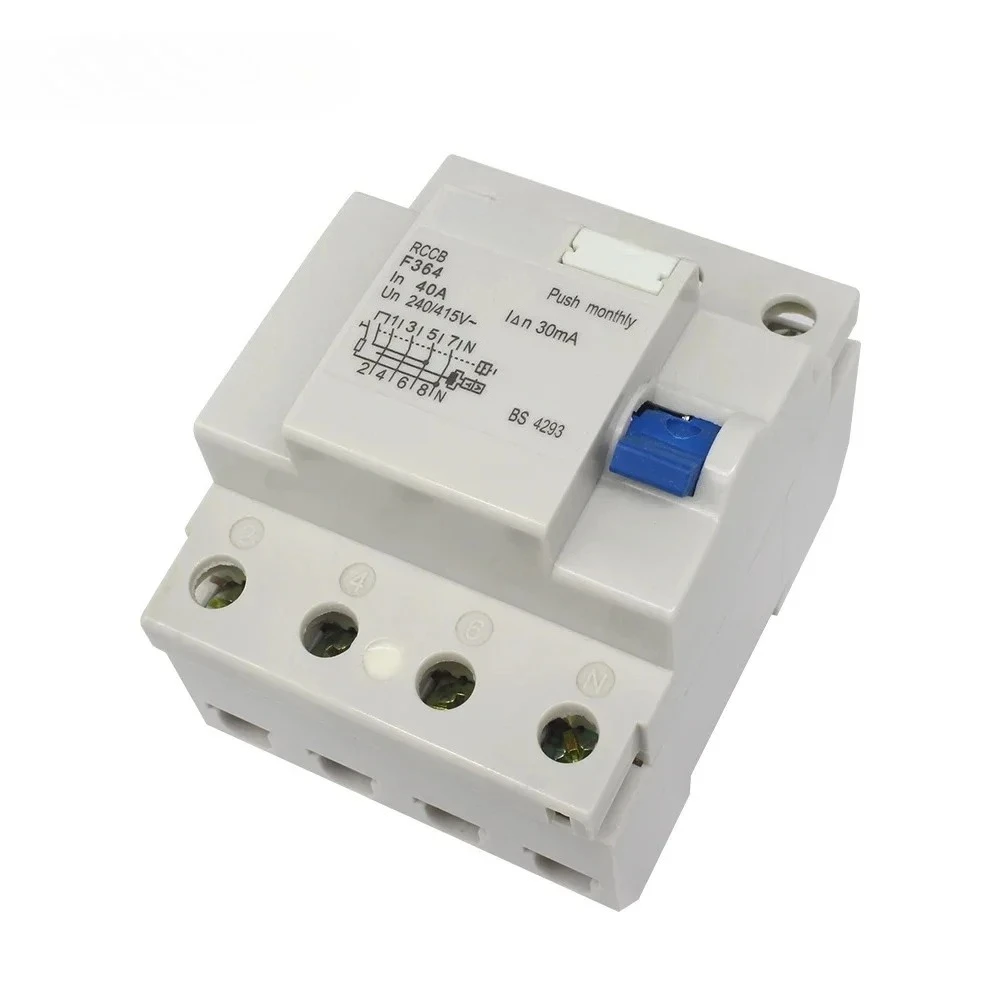 F364 40A 240VAC 30mA 4P Residual Current Circuit Breaker Electric Leakage protection