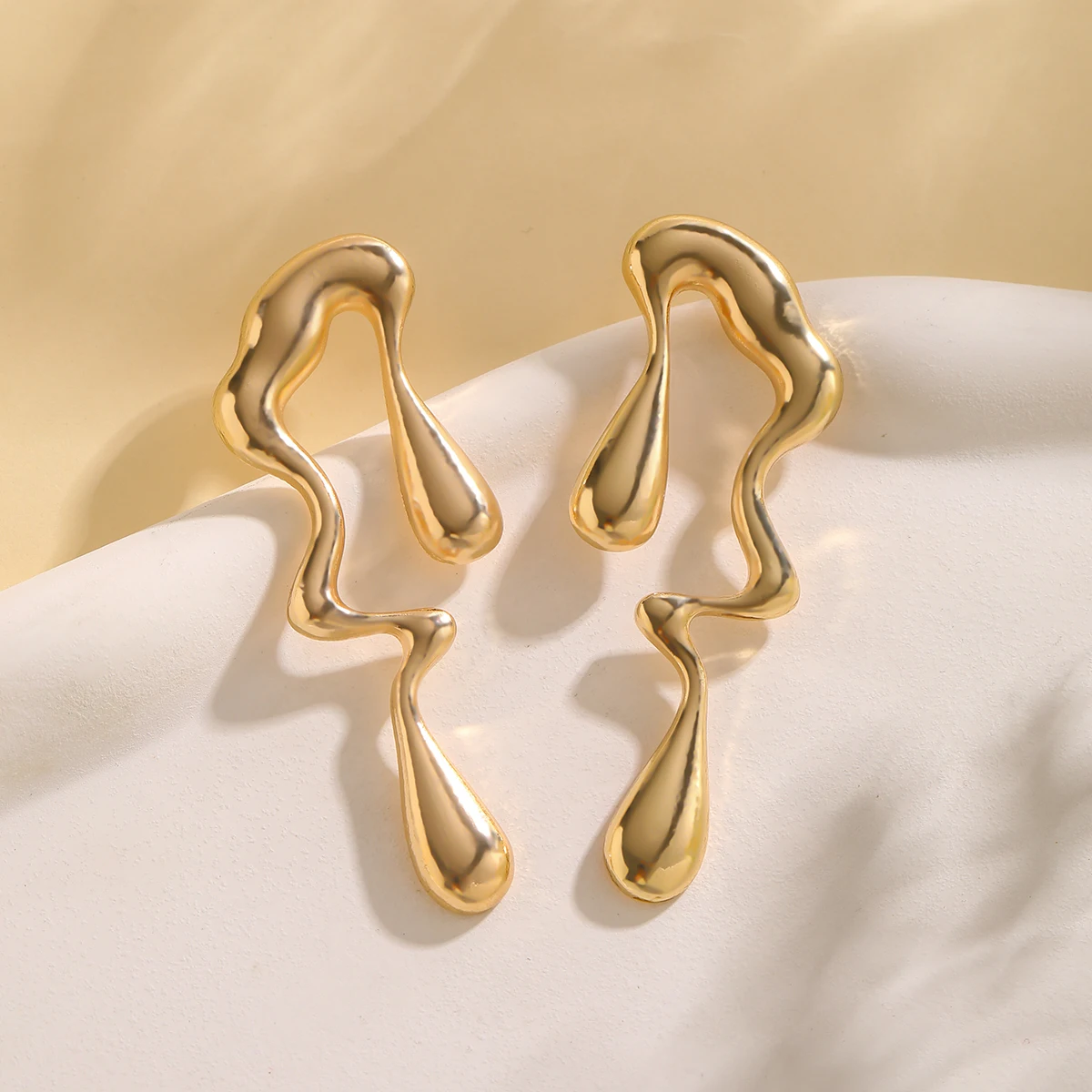 6 Colors Vintage Irregular Water Drop Earrings for Women Fashion Statement Goth Geometric Piercing Earring Jewelry Accessories image 6