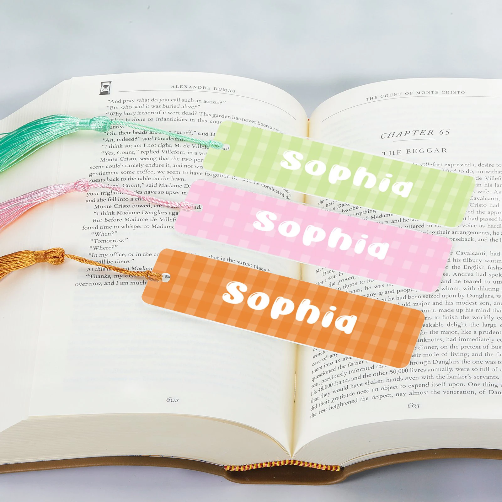 15 Colors Acrylic Grid Bookmark Custom Name Rainbow Book Mark Stationery School Supplies for Son Daughter Back To School Gifts