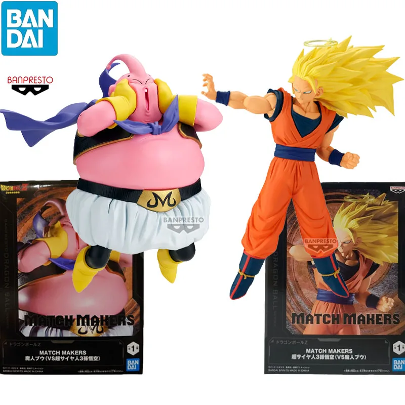 

BANPRESTO MATCH MAKERS Dragon Ball Super Saiyan 3 Son Goku & Majin Buu Anime Figurine Collection Model Toy