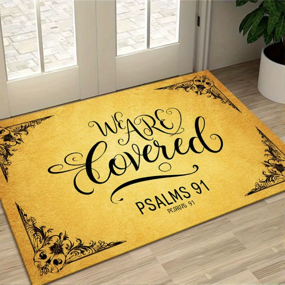 JESUS Doormat Christian Faith Quote The Way The Truth The Life for Front Door Entryway Non Slip Durable Floor Mat Perfect Gift
