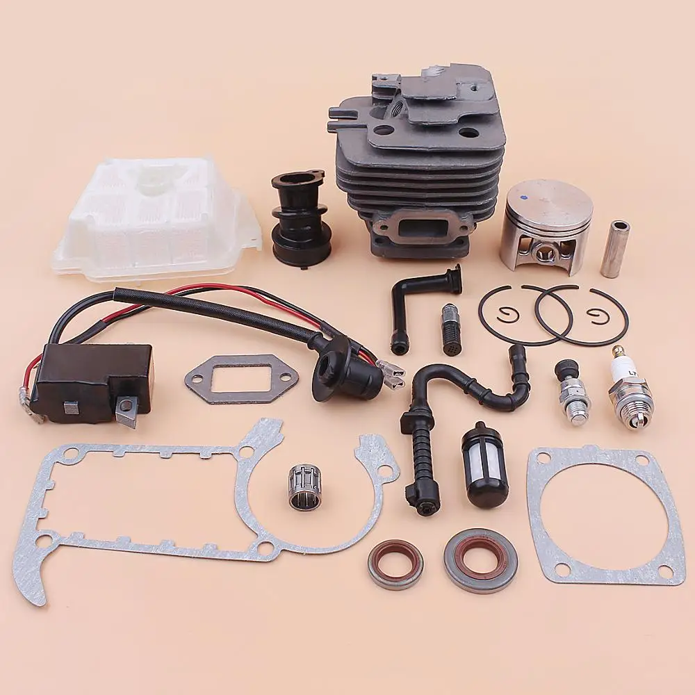 49mm Cylinder Piston Ignition Coil Kit For Stihl MS361 MS 361 Intake Manifold Air Fuel Oil Filter Line Seal Gasket Chainsaw