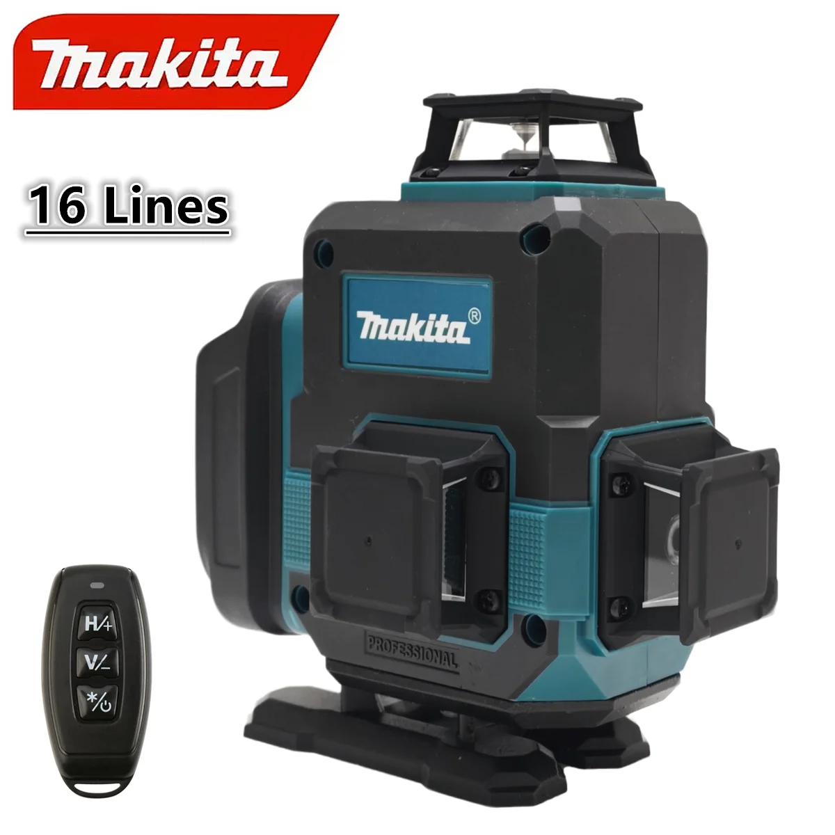 Makita 16 Lines Laser Level With Remote Control 4D 360° Self-leveling Horizontal Vertical Power Tool For Makita 18V Battery