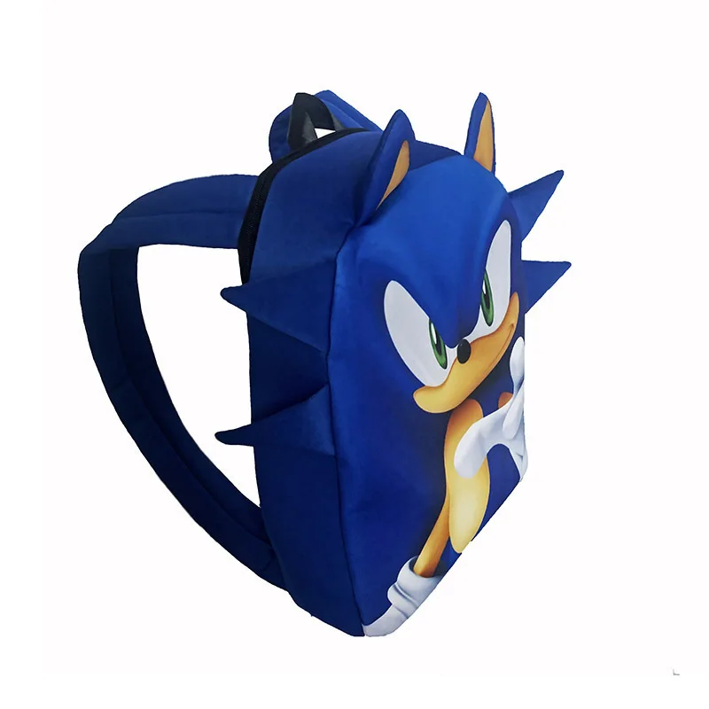 

Sonic Anime Cartoon Blue Plush Backpack 3D Cartoon School Bag Travel Shoulder Bag Cute Gift for Boys Girls Fans