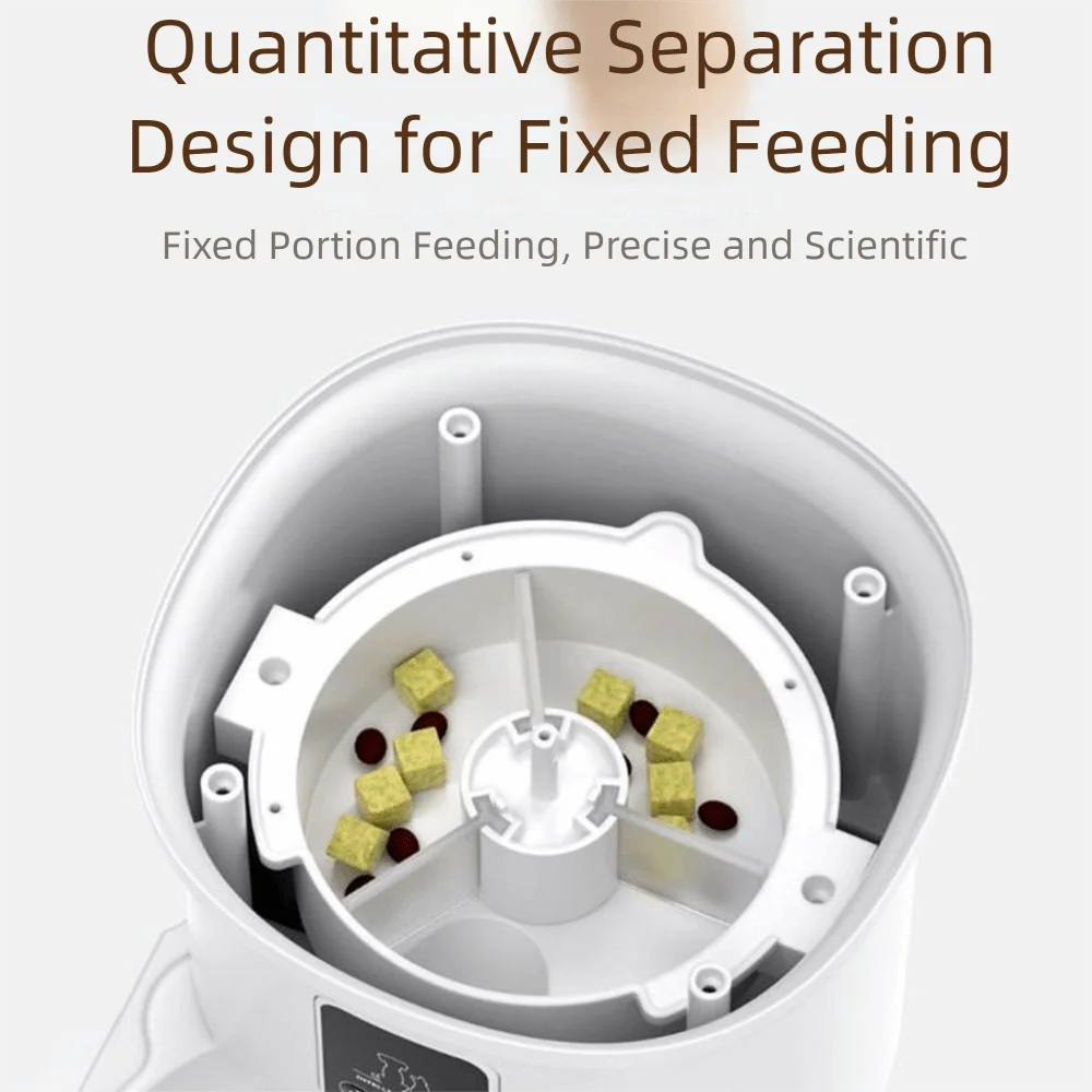 

Автоматическая умная кормушка для животных с Wi-Fi, объемом 4 л, зарядкой через USB, функцией таймера и управлением через приложение, герметичная конструкция