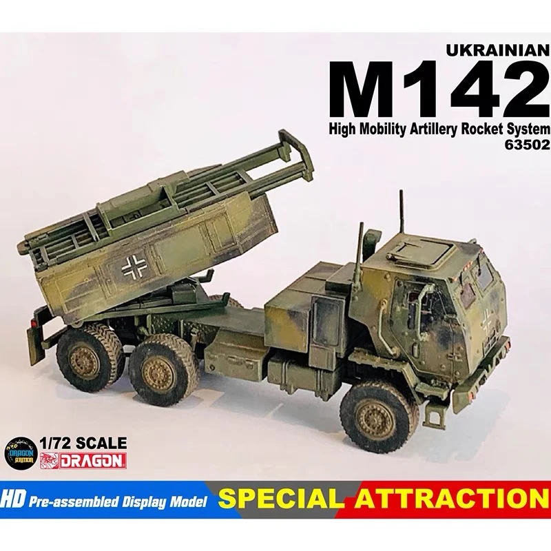 Dragon 1/72 Scale UKRAINIA US Army M142 High Mobility Artillery Rocket System 63502 Plastic Model Vehicle Activity Wheels