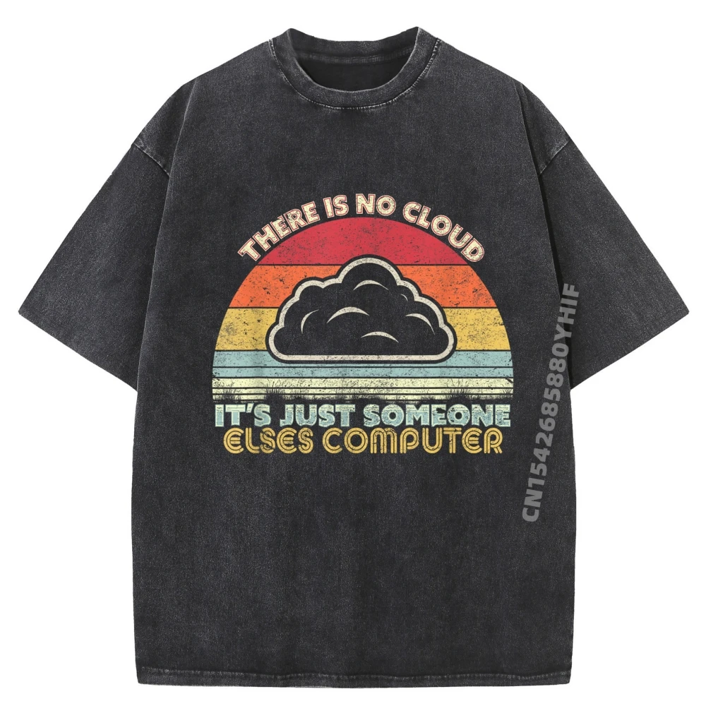 

Забавная техническая рубашка в стиле «Без облаков», футболка с компьютерной графикой, мужские футболки, уличные потертые топы, футболка