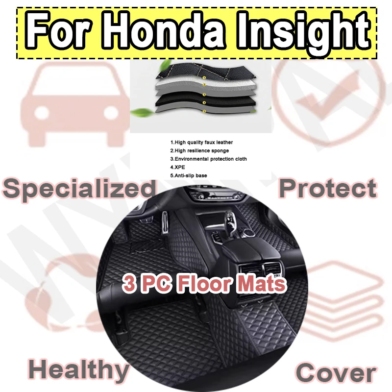 

Роскошные автомобильные коврики для Honda Insight ZE2 ZE3 2010 ~ 2014 авто подушечки для ног коврики внутренние детали автомобильные аксессуары кожаный ковер
