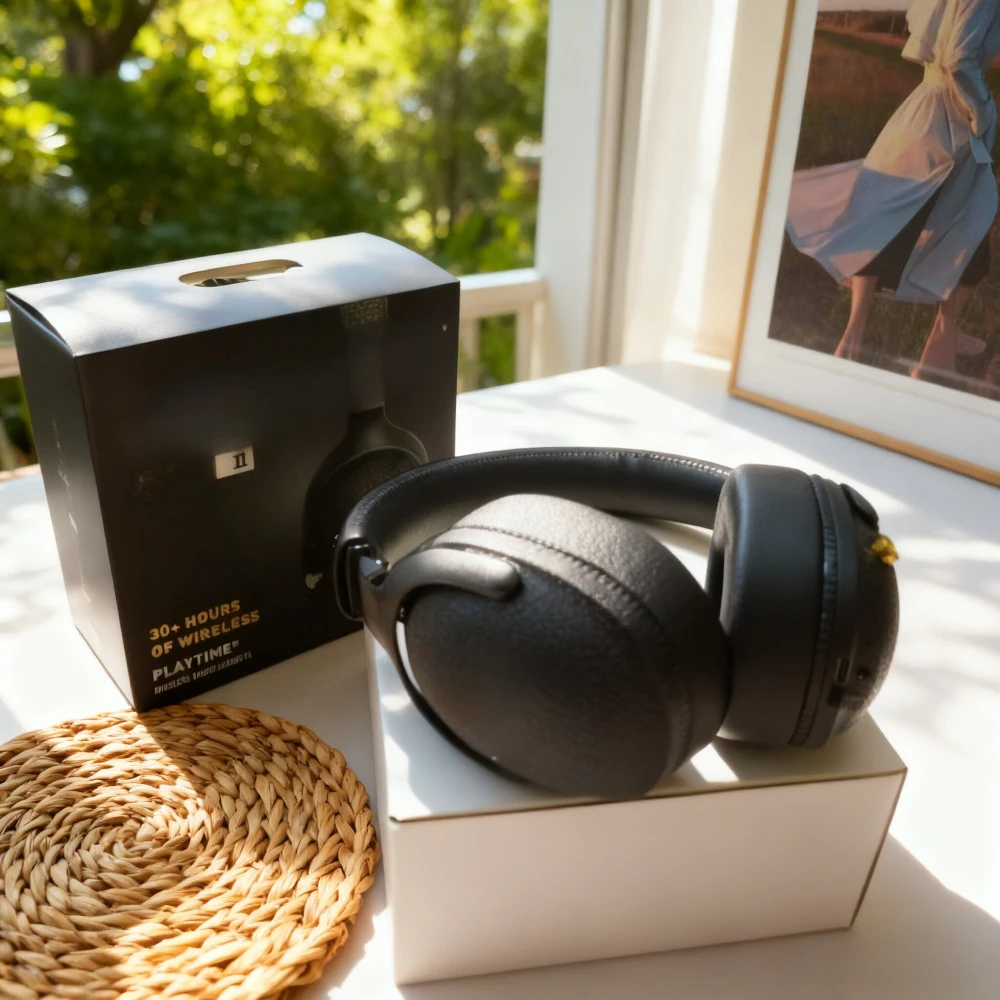 سماعة بلوتوث جلدية كلاسيكية من الجيل الثاني من ماليزيا مع جودة صوت مريحة للارتداء