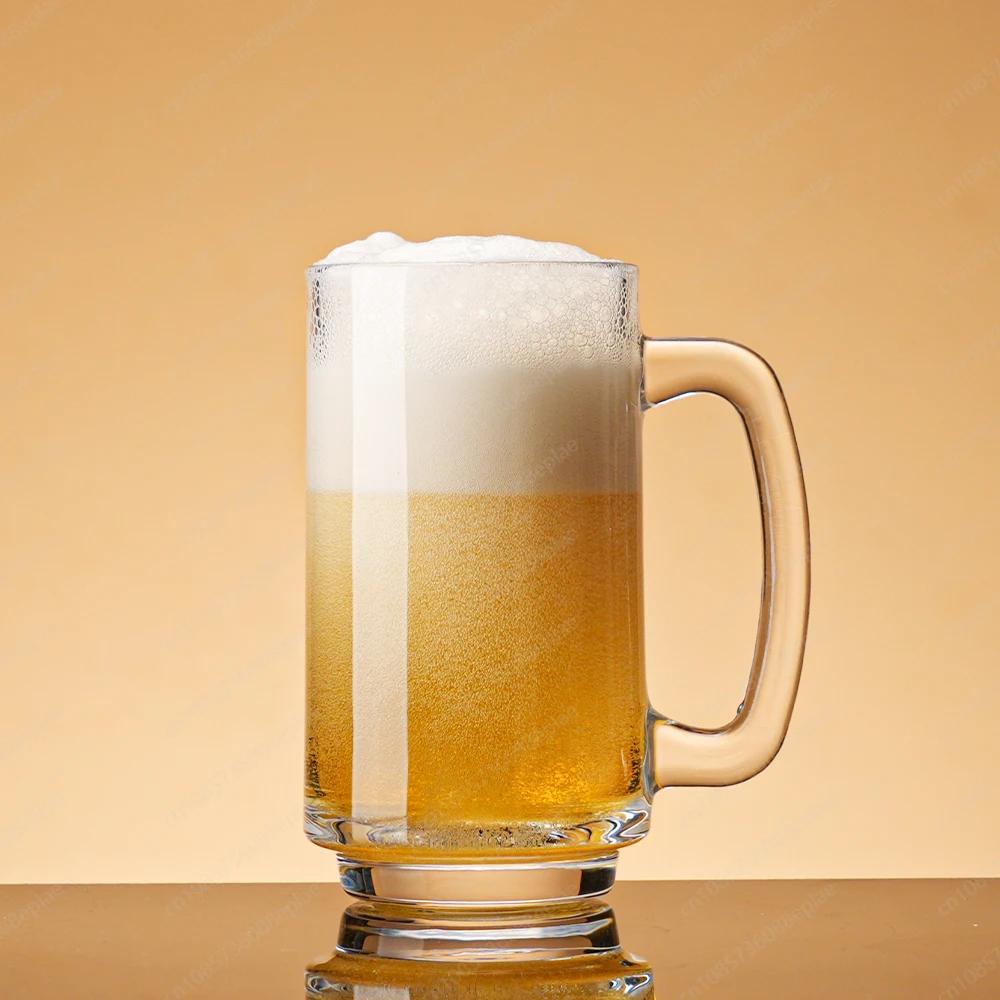 Custom Printed Pint Glass with Handle | Thick-Base Beer Mug for Bar Branding, Party Gifts & Collection