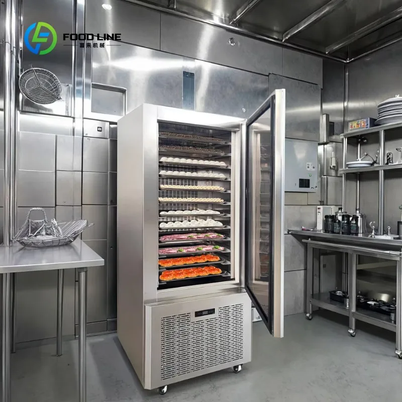 Customized Commercial Ultra-Low -40 Degree Stainless Steel LED Air Cooling Blast Freezer Automatic Defrost Quick Freezing