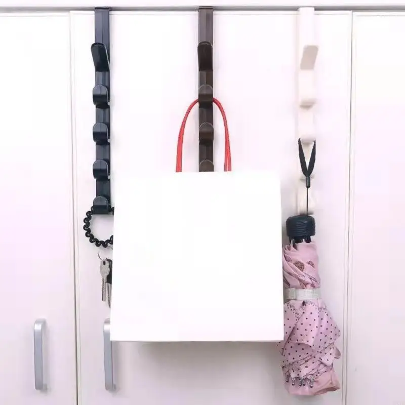 도어 후크 욕실 도어 타월 랙 코트 행거 5 플라스틱 고리 옷, 스카프, 모자, 타월을위한 플라스틱 후크