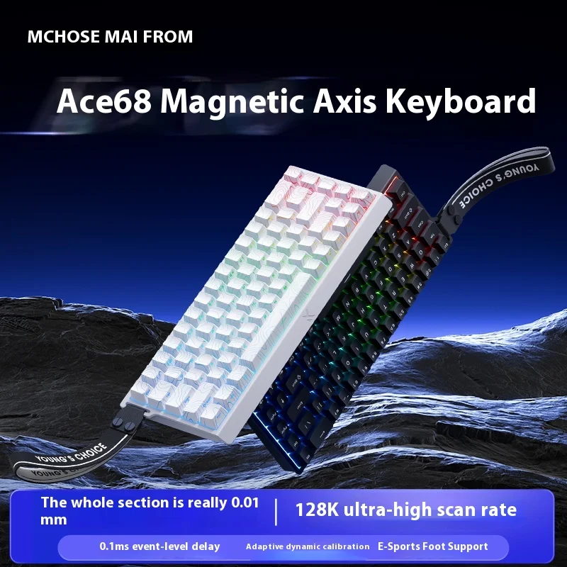 MCHOSE ACE60 ACE68 8k Mechanical Keyboard Magnetic Switch Wired 60% 68% Gaming Keyboards Rapid Trigger Rgb Hot Swap Keyboards