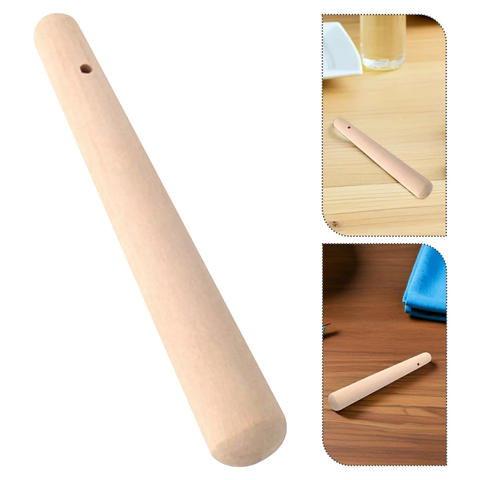 

1pc 150X21Mm Baby Grinding Rod Natural Wood Pestle For Suribachi Mortar Muddler Tool Kids Eating Helper Wooden Mojito Muddler