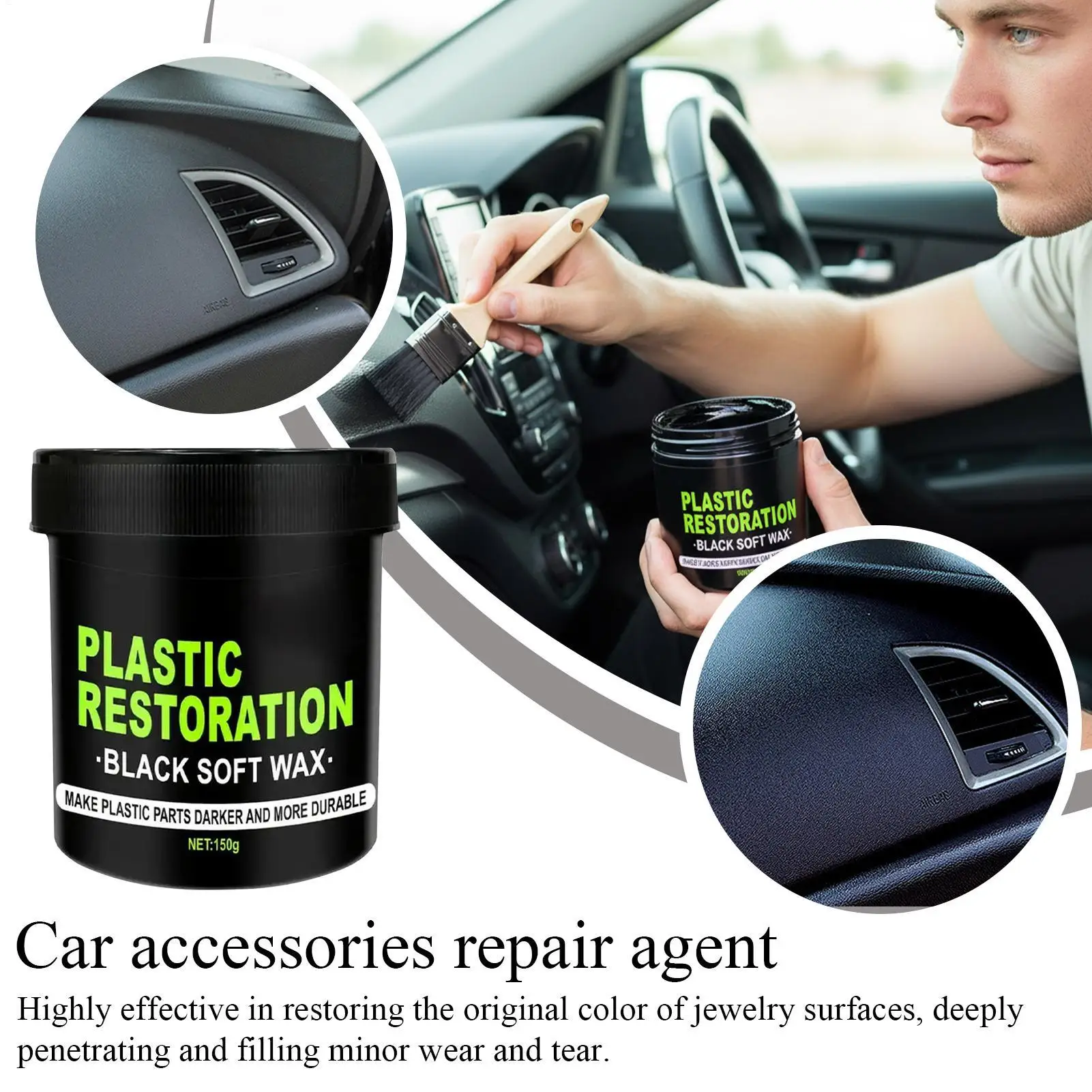 Picture 7: 150g Car Rubber Restorer Repair Wax long-lasting ceramic coating And refinishing paste for Cleaning Detailing Care Maintenance