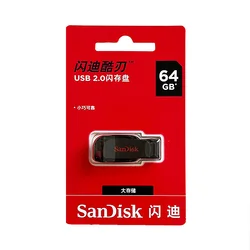 SanDisk Cruzer Blade SDCZ50 Super mini USB Flash Drive 128GB 64GB USB 2.0 pen drive 32GB memory stick Pen Drives 16GB U disk