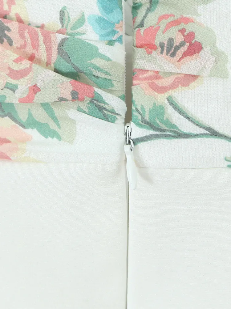 2025 Summer Women's Floral Printed Bow Mini Dresses Off Shoulder Corset Dress Fashion Casual Elegant Party Dress