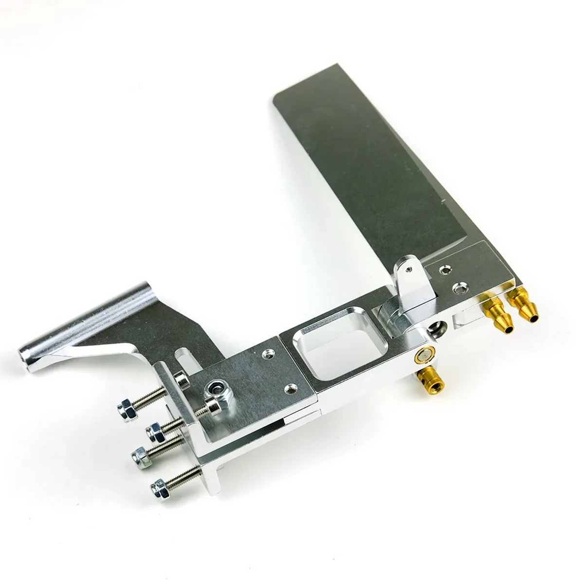 1Pcs 110mm Water Absorbing Rudder Aluminum Suction Rudders with Tail 4Mm Shaft Bracket for CAT RC Jet Boats Parts
