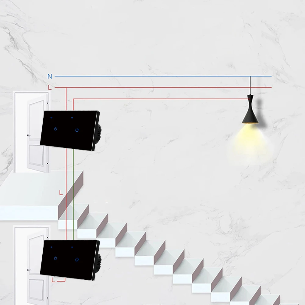 

Wired Two Way Smart Light Controller Easy Remote Access via Smartphone using the For Tuya or Applications Available Now
