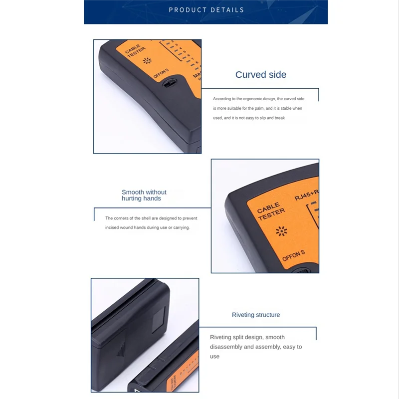 

RJ45 Cable Lan Tester Network Cable Tester RJ45 RJ11 RJ12 CAT5 UTP LAN Cable Tester Networking Tool Network Repair Tool