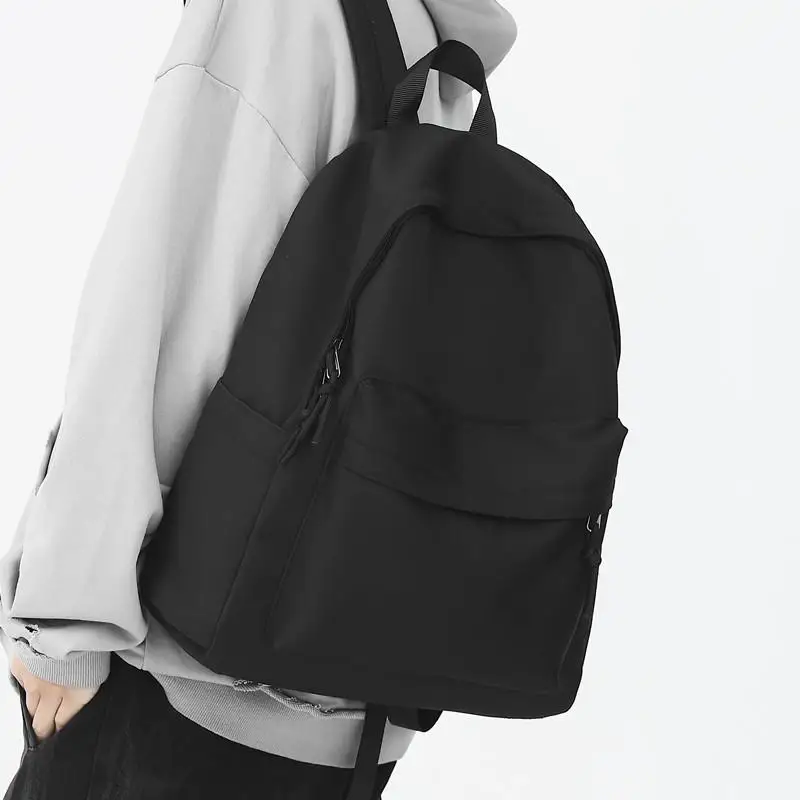 HongKong Style Unisex Large Capacity Travel Backpack Simple Design Suitable for Junior And High School Students Men's Bag