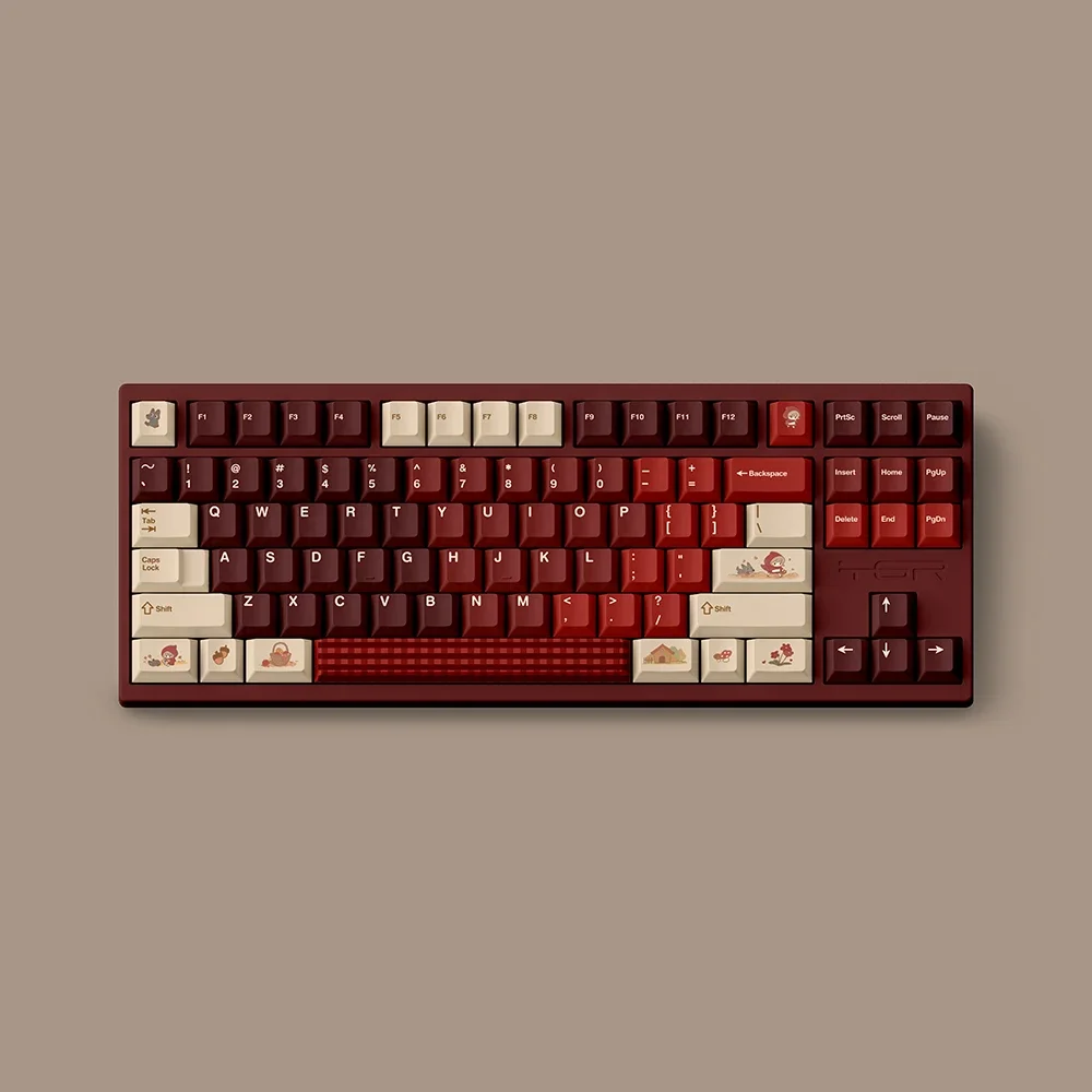 

Оригинальный колпачок Little Red Riding Hood PBT сублимационная 1,7 мм красная индивидуальная клавиатура с магнитной осью