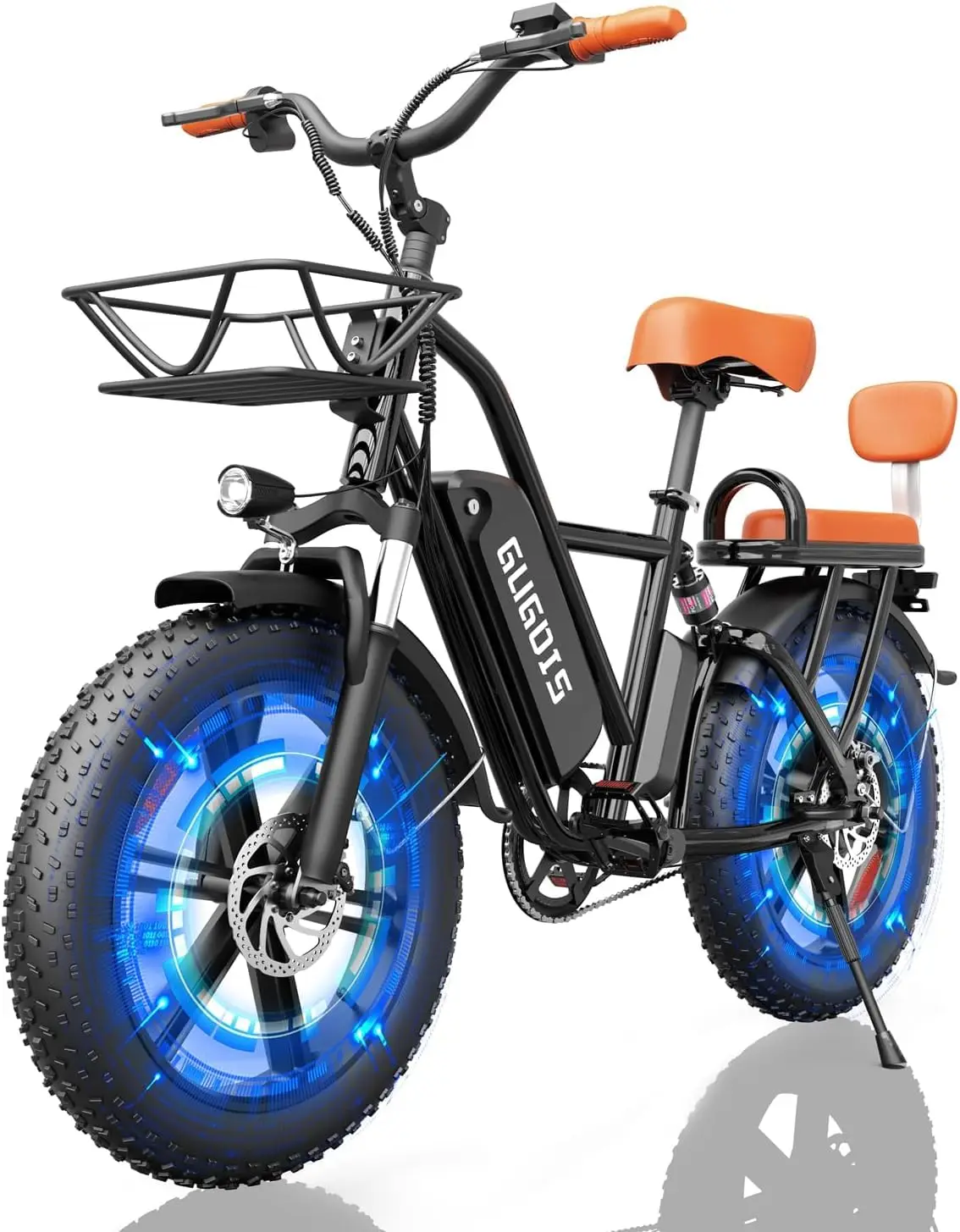 Folding Electric Bike for Adults, 2 Seater Electric Bike, 750W/1000W Peak Motor, 48V Removable Battery, Up to, Custom