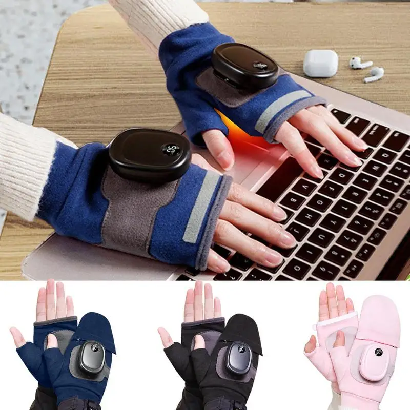 

1000mAh battery Smart Electric Heated Gloves 3-temp setting Waterproof winter hand Warmer for skiing Hunting fishing cycling