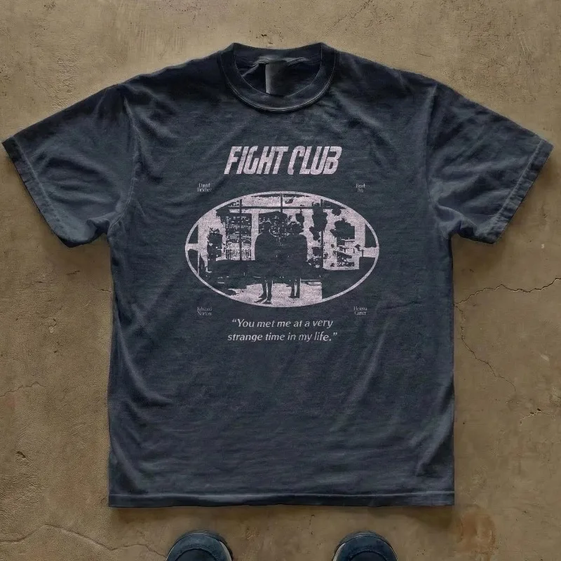 Fight Club Film T-Shirt Herren T-Shirt Sommer Neu Lässig Unisex Harajuku-Stil T-Shirt – Detail 3