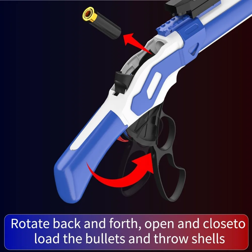 M1887 Shell Ejecting Soft Dart Toy Model Manual Loading Foam Dart Blaster Play Model Display Ornament Ideal Birthday Gift